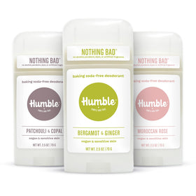 HUMBLE SIMPLE AND TRUE. Aluminum-Free Deodorant 3 Pack front view