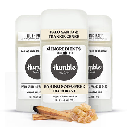 HUMBLE SIMPLE AND TRUE. Aluminum-Free Deodorant 3 Pack front view
