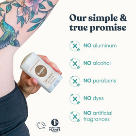 HUMBLE SIMPLE AND TRUE. Simply Unscented Deodorant application