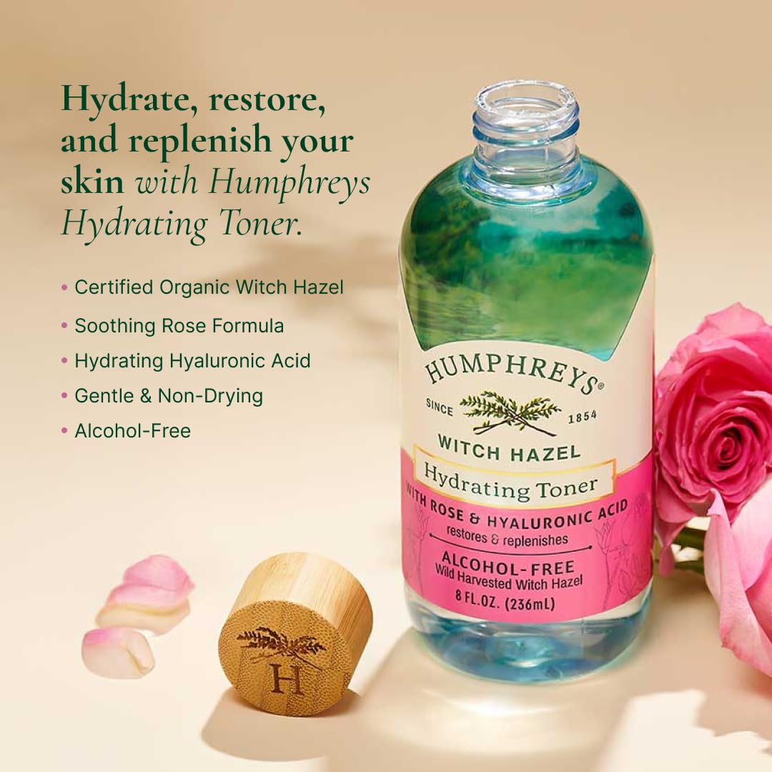 Humphreys Witch Hazel Hydrating Toner bottle side view