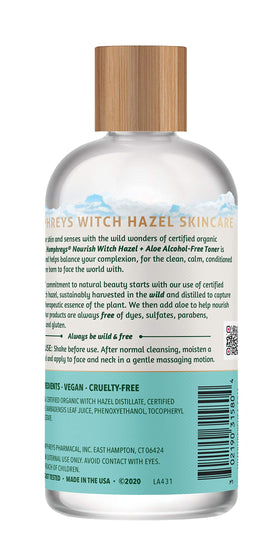 Humphreys Witch Hazel Nourishing Toner 8 Fl Oz back view