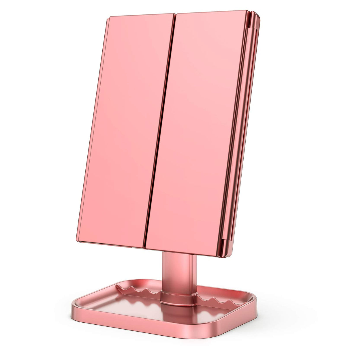 HUONUL Trifold Makeup Mirror in a well-lit room