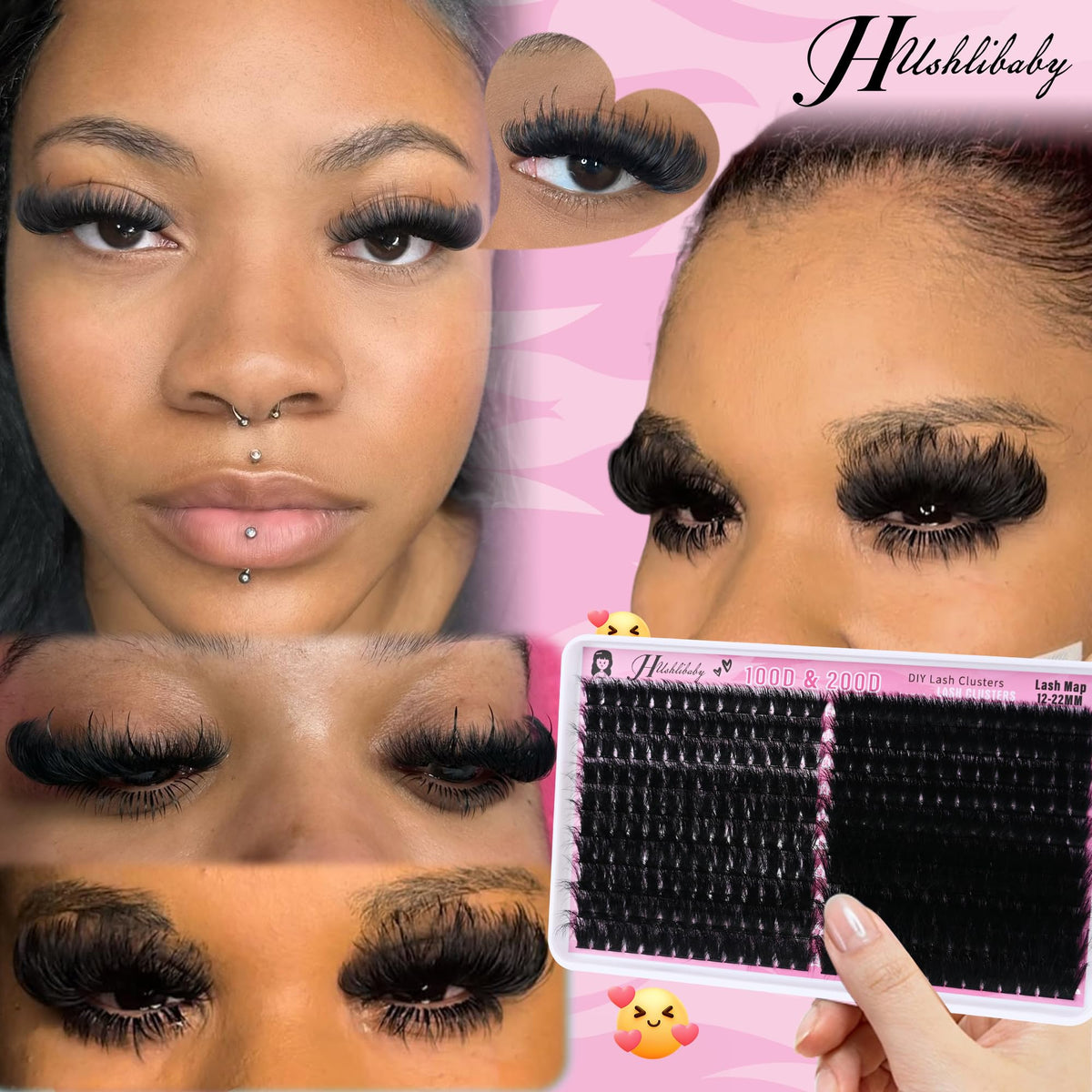 Hushlibaby Lash Clusters 0.05mm cotton band detail