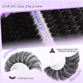 Hushlibaby Lash Clusters 14-22mm lengths displayed in packaging