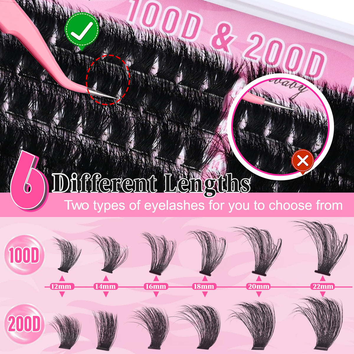 Hushlibaby Lash Clusters packaging side view