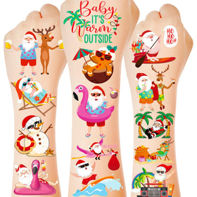 Huskein Summer Christmas Temporary Tattoos 150 PCS front view