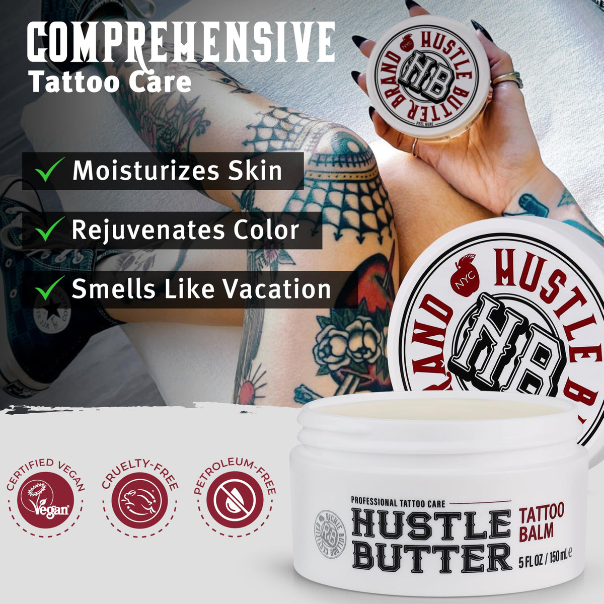 Hustle Butter Deluxe ingredients list on packaging