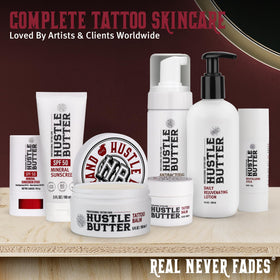 Hustle Butter Deluxe Tattoo Aftercare Sunscreen SPF 50 outdoors lifestyle use