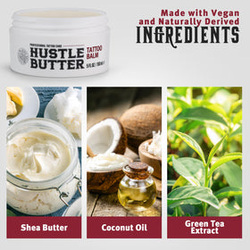 Hustle Butter Deluxe Tattoo Balm application on skin
