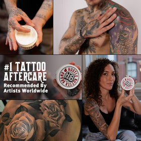 Hustle Butter Deluxe Tattoo Balm open jar view