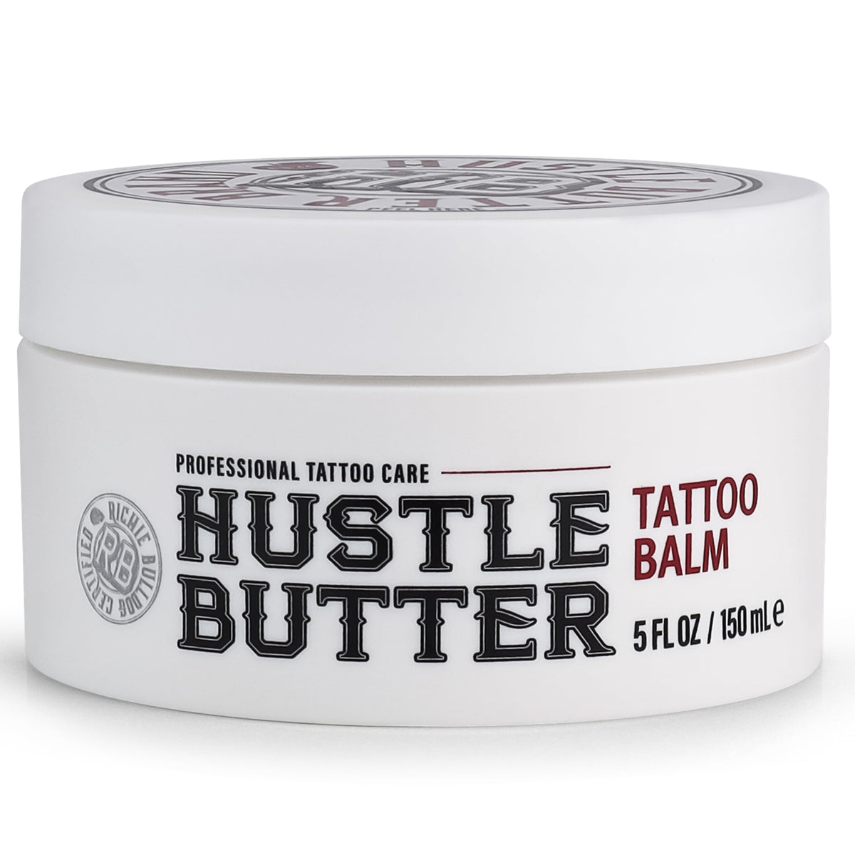 Hustle Butter Deluxe Tattoo Balm with tattoo artist tools