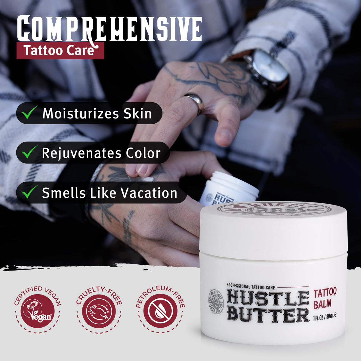 Hustle Butter Tattoo Aftercare Wrap in packaging