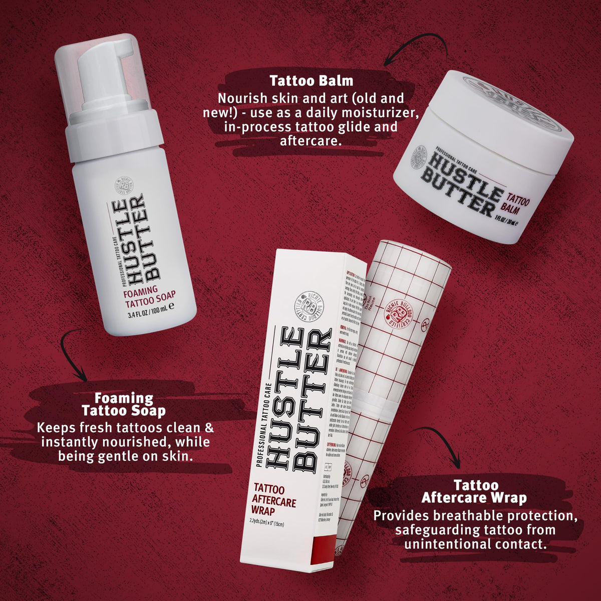Hustle Butter Tattoo Balm 1 fl oz front view