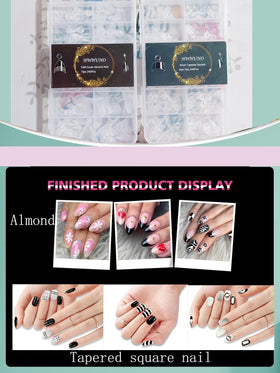 HWHUNO nail tips in clear finish with various sizes