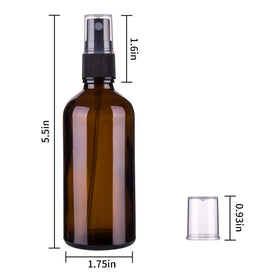 Hydior Amber Glass Spray Bottle showing UV protection feature