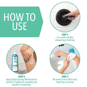 Hydra Therapy In Shower Lotion 12 Oz on bathroom shelf