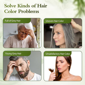 Hynqor Brown Hair Dye Shampoo before and after results