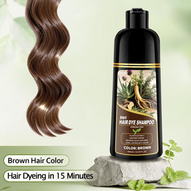 Hynqor Brown Hair Dye Shampoo packaging side view