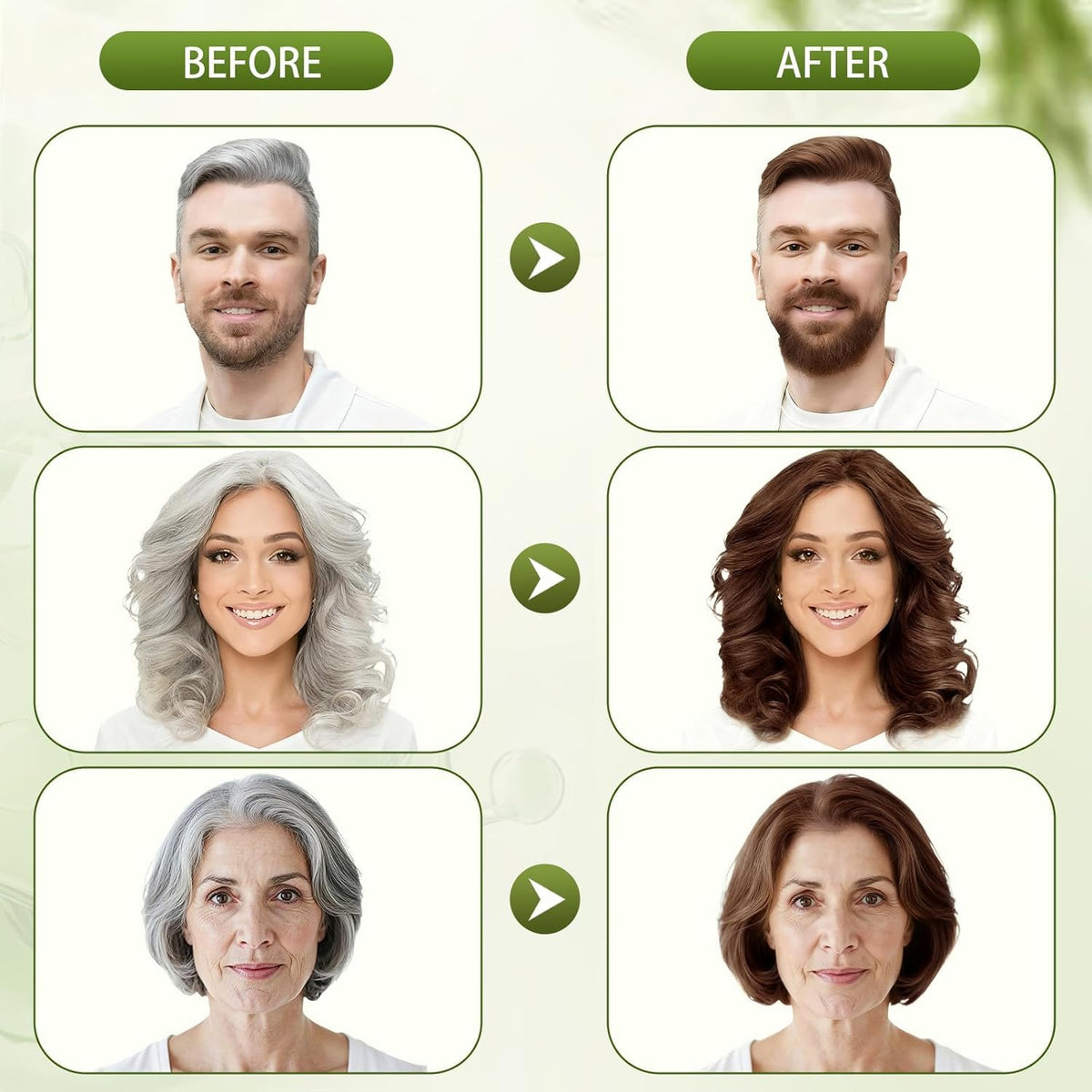 Hynqor Brown Hair Dye Shampoo used on hair