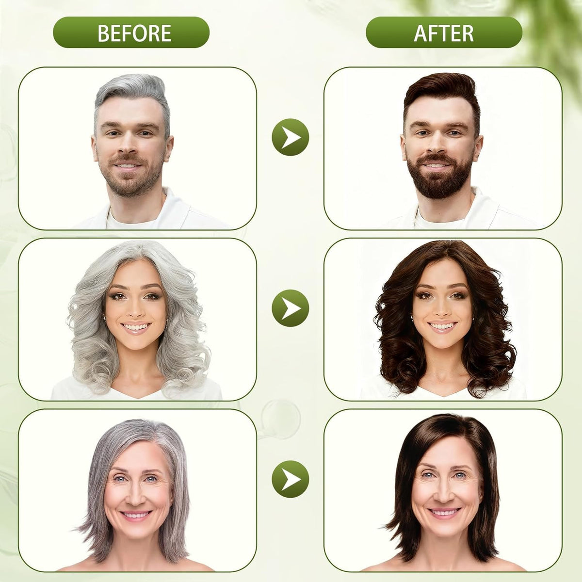 Hynqor Dark Brown Hair Dye Shampoo application process
