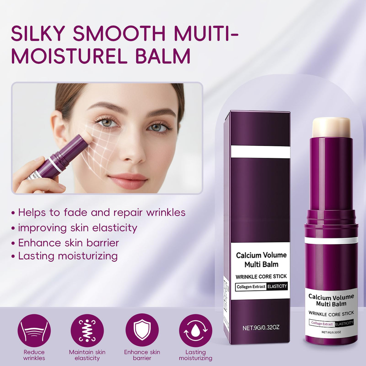 Hypoaled Calcium Multi Balm Stick application on skin