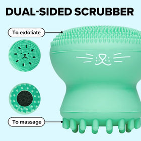 I DEW CARE Cleansing Tool showing dual-sided design with sponge