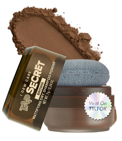 I DEW CARE Tap Secret Mattifying Dry Shampoo Powder Brown front view