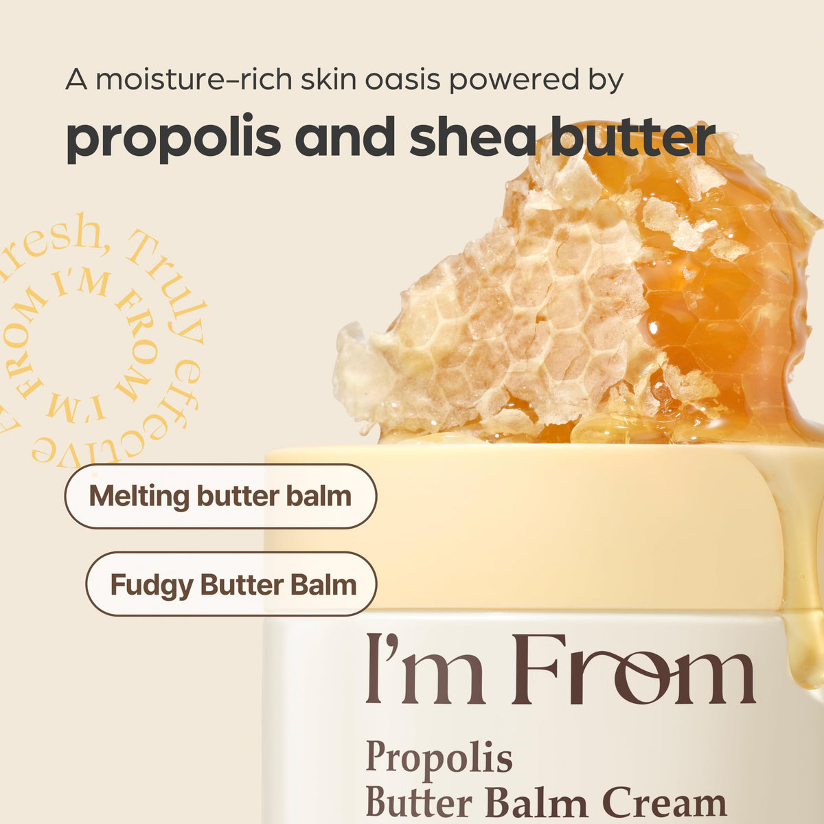 I'm From Propolis Butter Balm Cream with honey and propolis ingredients
