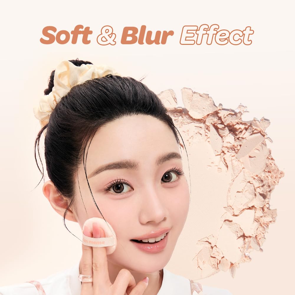 I'M MEME Compact Skin Fit Tone Up Pact lifestyle scene on makeup table