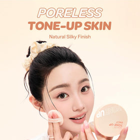 I'M MEME Compact Skin Fit Tone Up Pact open showing powder texture