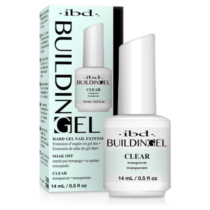 IBD Building Gel Clear 0.5 oz front view with packaging