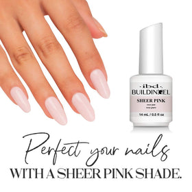 IBD Building Gel Sheer Pink 0.5 oz bottle back view