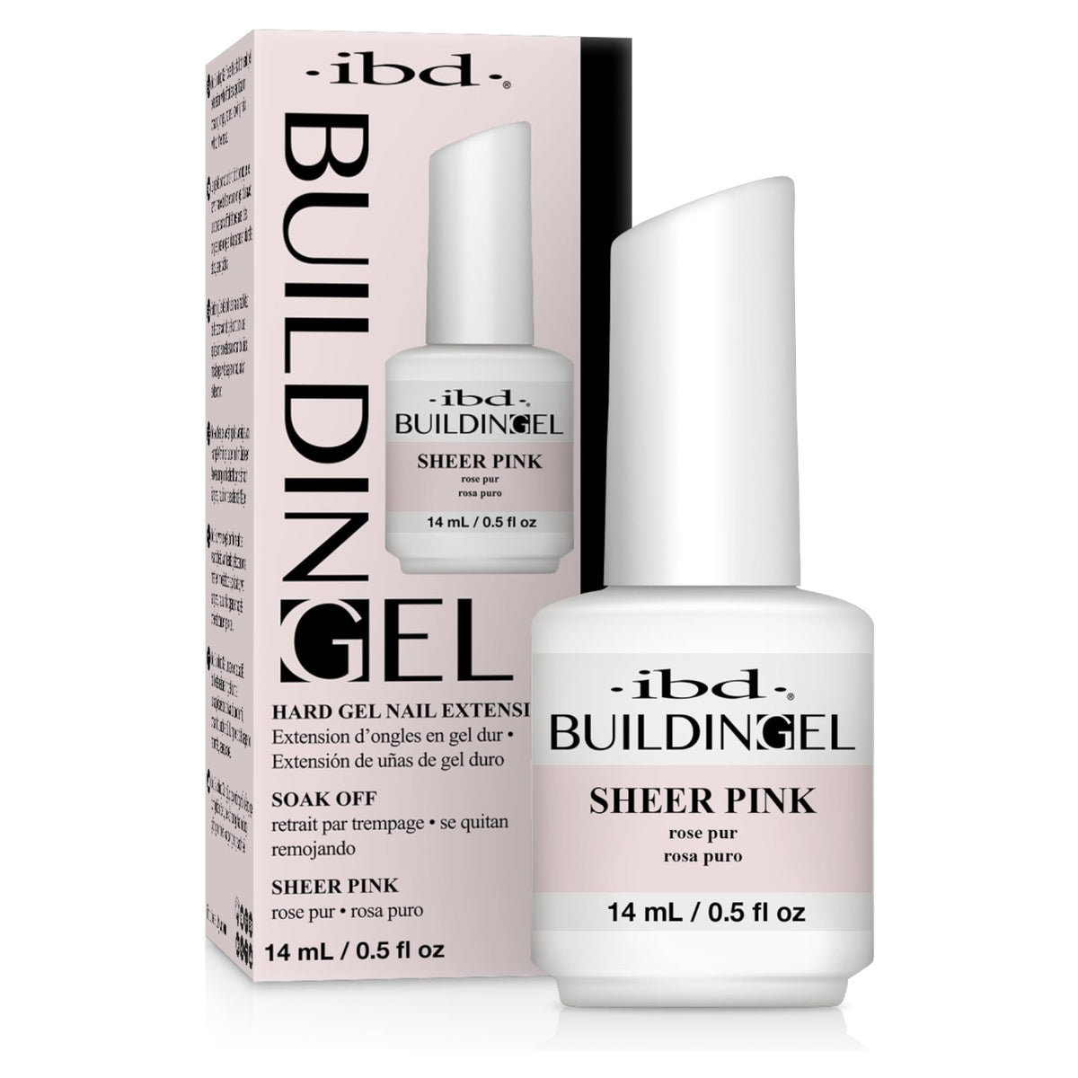 IBD Building Gel Sheer Pink 0.5 oz bottle front view