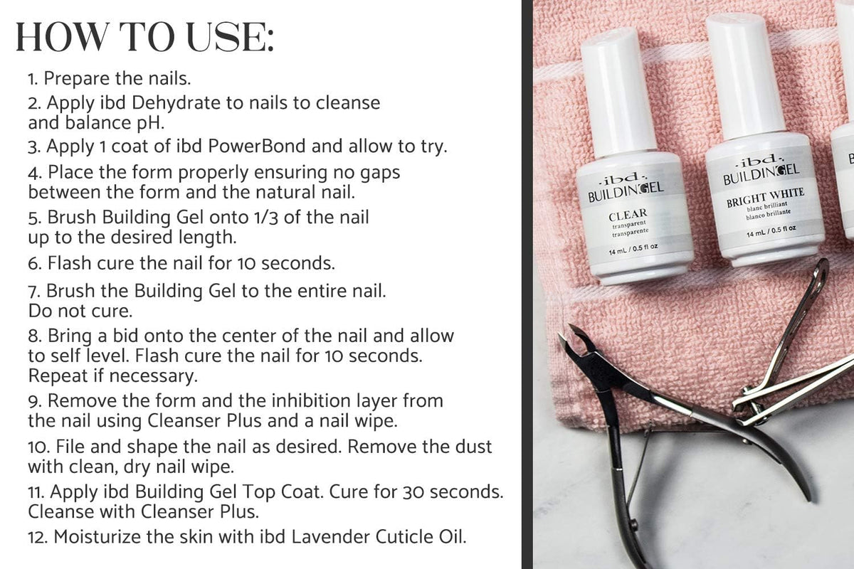 IBD Building Gel Sheer Pink bottle with brush applicator