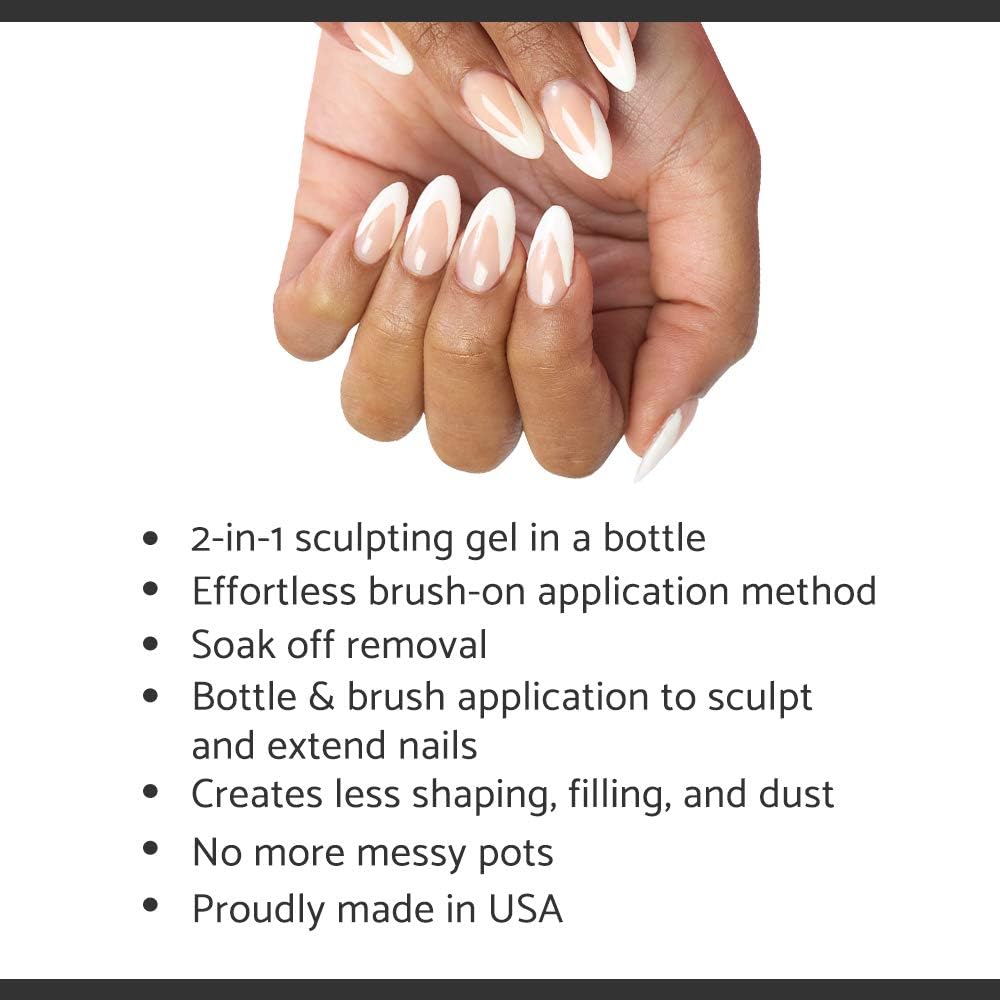 IBD Building Gel Sheer Pink in use with nail extensions