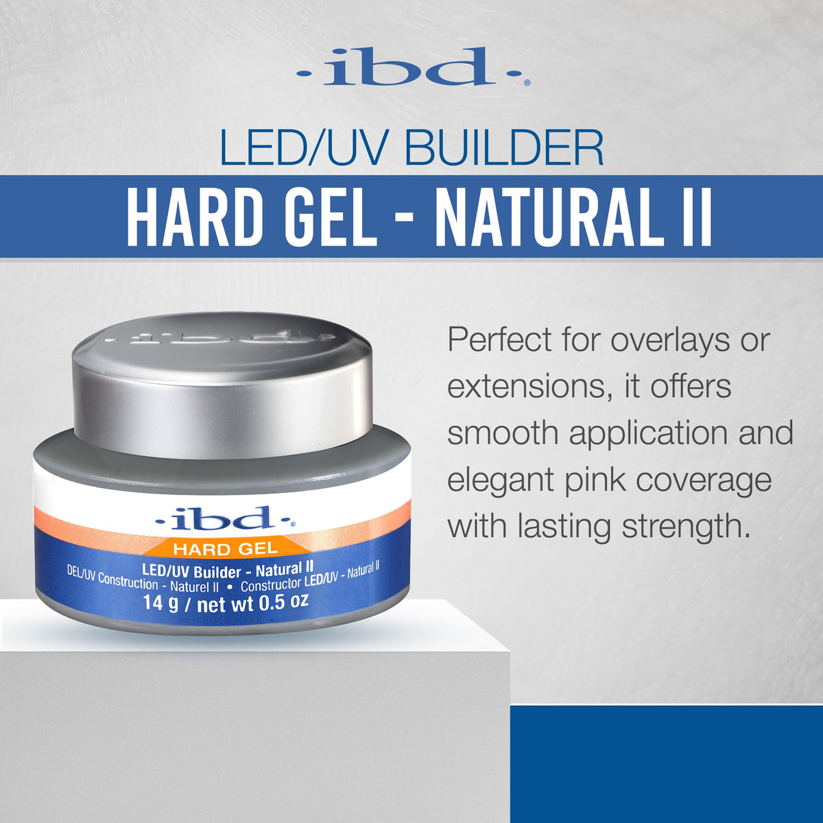 IBD Hard Gel Builder Gel 0.5 oz application on nails