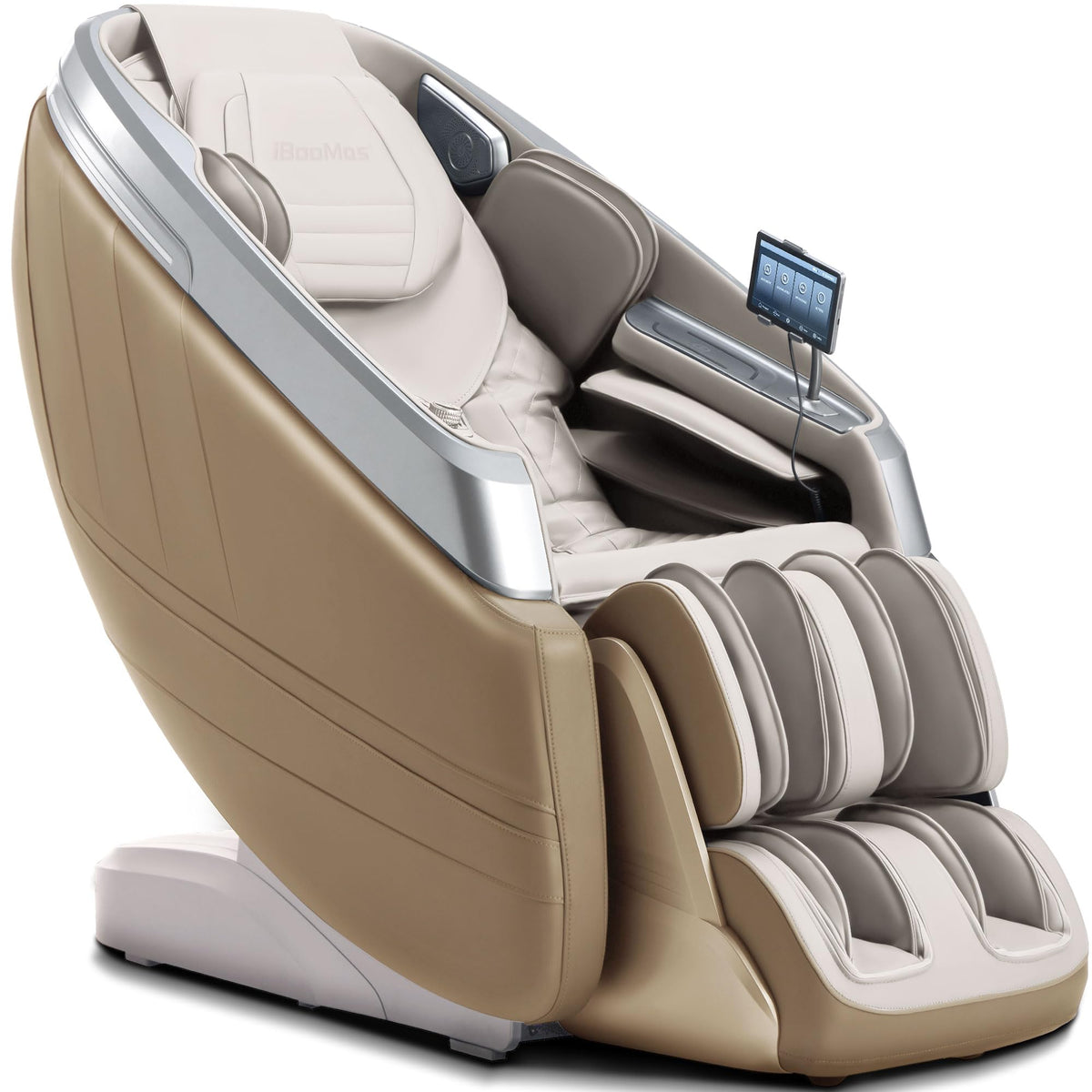 iBooMas P03 4D Massage Chair front view in beige