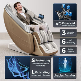 iBooMas P03 4D Massage Chair fully reclined position