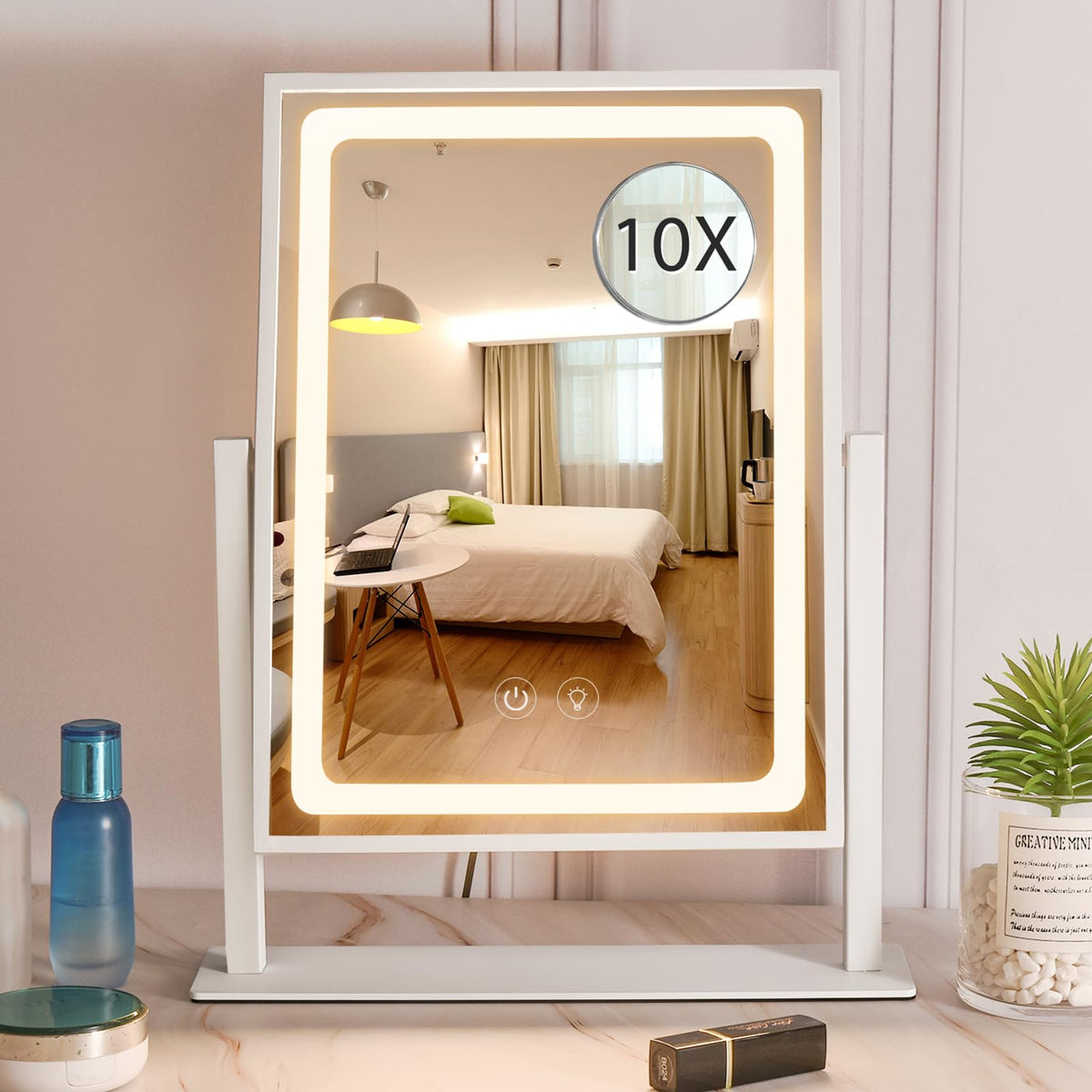 IBRIGHTSO Vanity Mirror front view with lights
