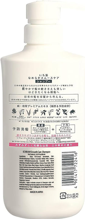 ICHIKAMI Smooth and Sleek Shampoo and Conditioner set packaging
