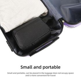 Icramsy Travel Toiletry Bag black with side pocket open