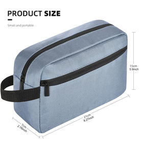 Icramsy Travel Toiletry Bag Blue side view