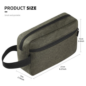Icramsy Travel Toiletry Bag deep green side view