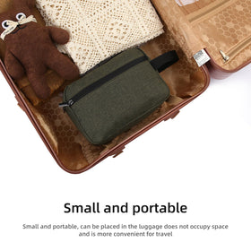 Icramsy Travel Toiletry Bag deep green with side pocket