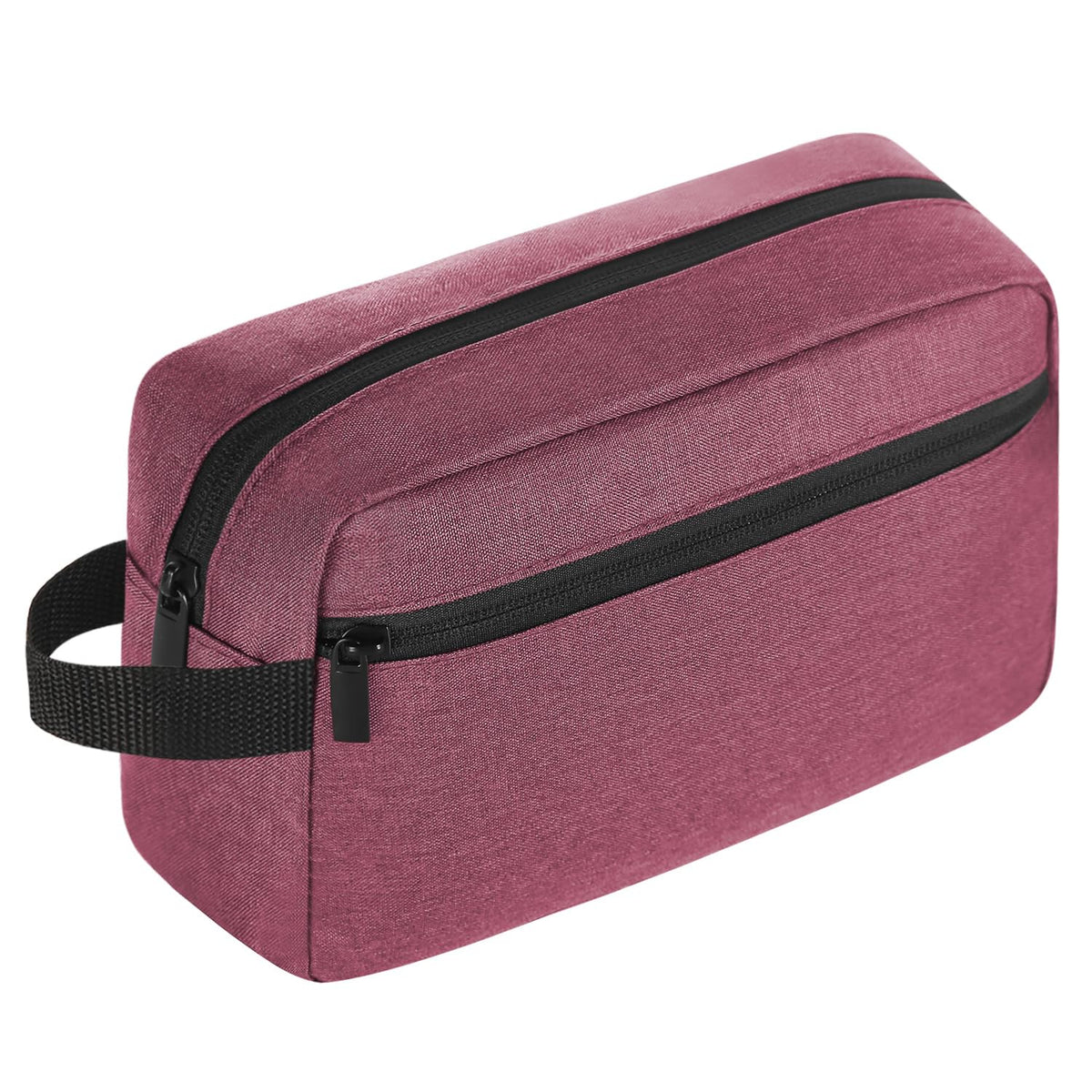 Icramsy Travel Toiletry Bag front view in purplish red