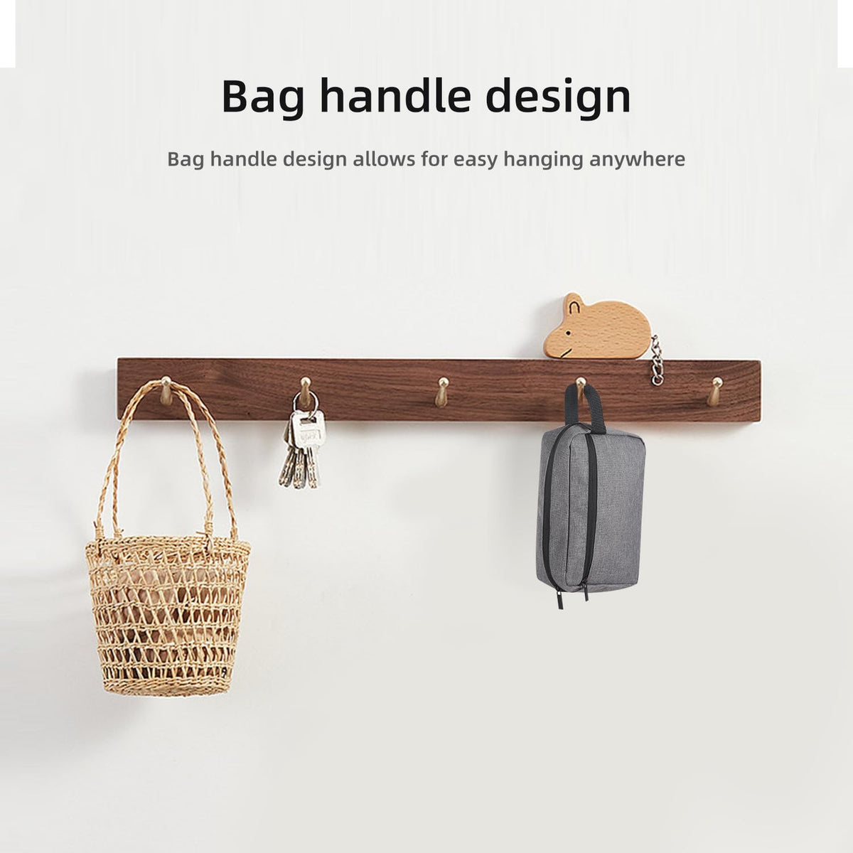 Icramsy Travel Toiletry Bag hanging for easy access
