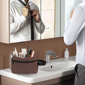 Icramsy Travel Toiletry Bag interior showing waterproof lining