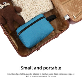 Icramsy Travel Toiletry Bag Lake Blue hanging
