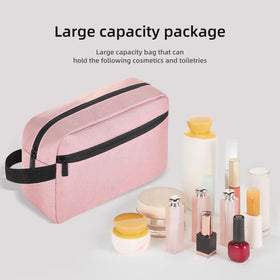 Icramsy Travel Toiletry Bag open showing interior compartments