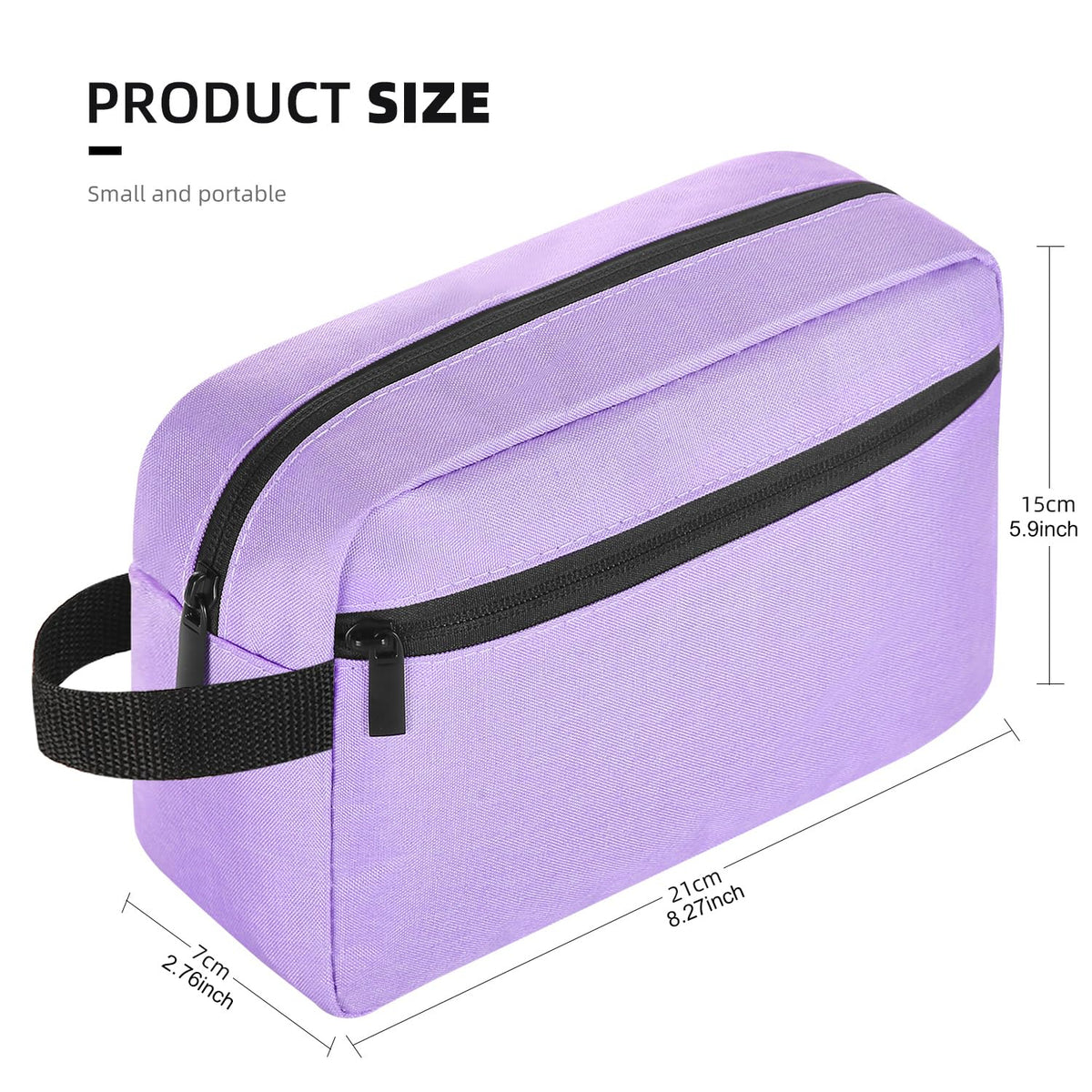 Icramsy Travel Toiletry Bag purple open view showing interior